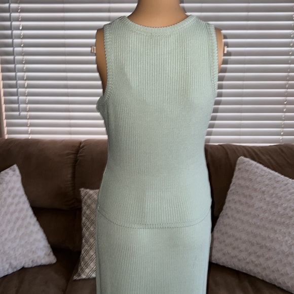 NWT Rails Reseda Green Ribbed Tank & Skirt - Picture 5 of 8